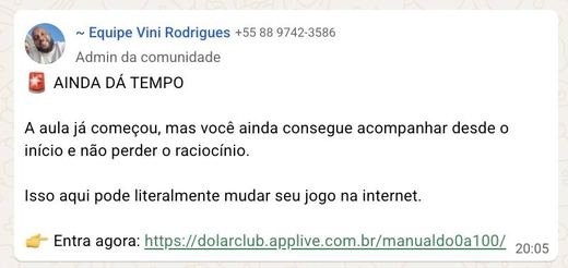 Grupo · 20h05 · ainda dá tempo