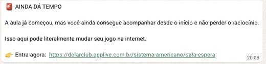 Grupo · 20h08 · ainda dá tempo
