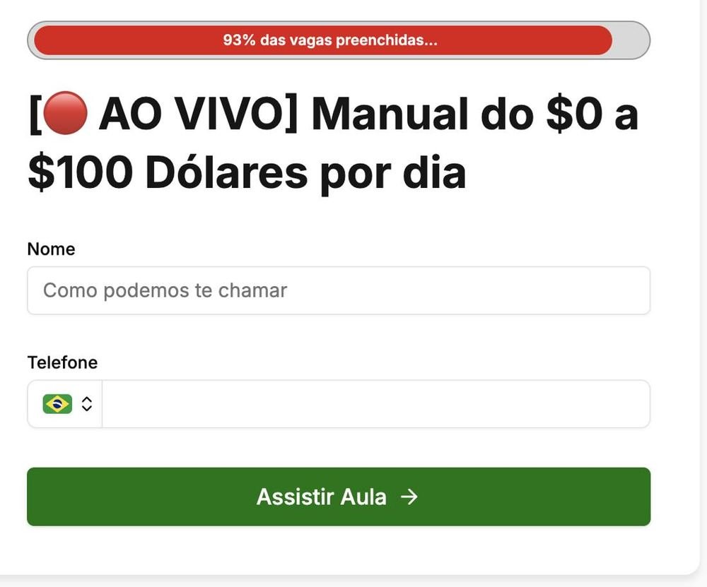 Pop-up de cadastro