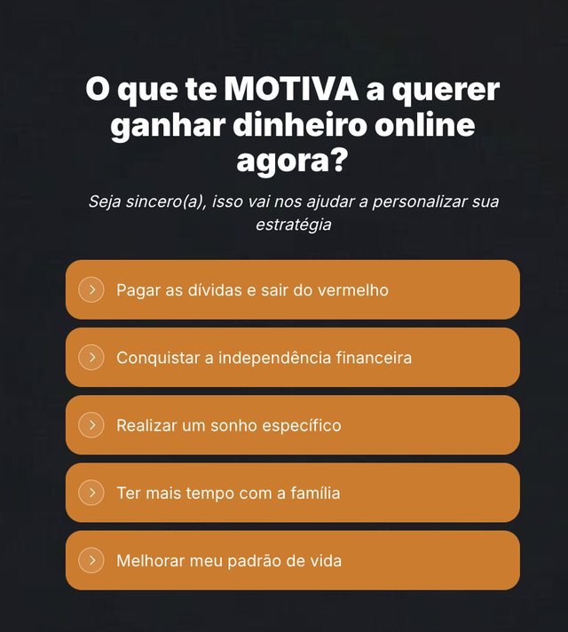 Pergunta de motivação