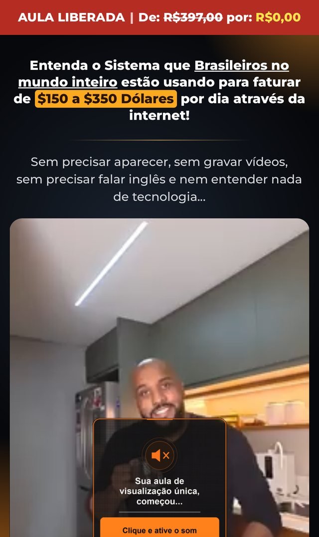 Página real da VSL